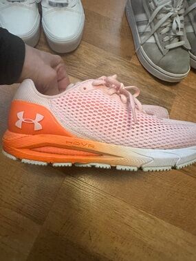 Under Armour Women's Pink to Orange Gradient Running Sneakers